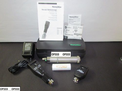 Welch allyn 3.5v retinoscope ophthalmoscope with ni-cad handle # 18320-c hls ehs for sale
