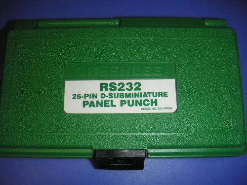 GREENLEE RS32, 25-PIN D-SUBMINIATURE PANEL PUNCH