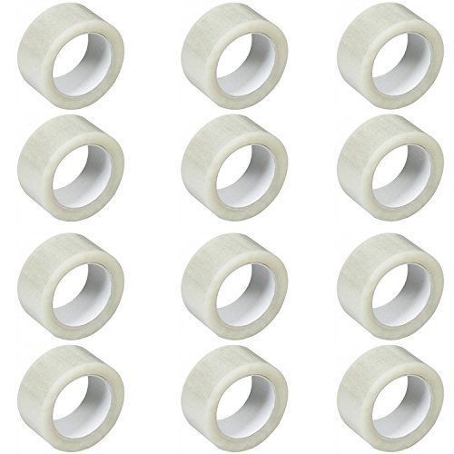 12 Rolls of Packing Tape for Boxes Value Bundle