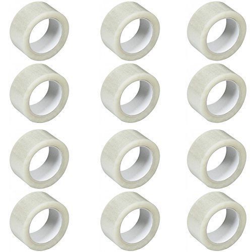 12 Rolls of Packing Tape for Boxes Value Bundle