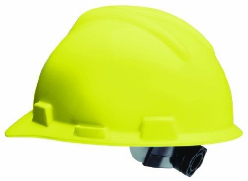 Msa safety works 10102260 hard hat ratchet suspension v-guard, yellow for sale