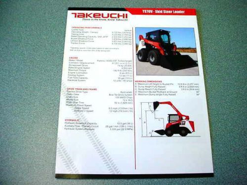 Takeuchi TS70V Skid Steer Loader Brochure