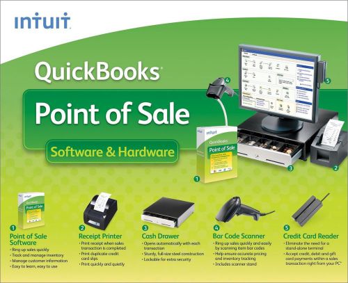 QuickBooks Point of Sale POS Basic -  v12 (2015) - Includes HARDWARE BUNDLE-New