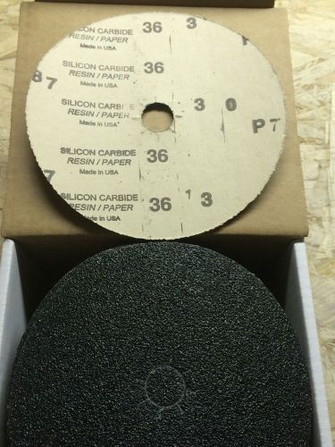 7&#034; X 7/8&#034; Premium Floor Sanding Edger Disc Silicon Carbide 36 Grit (50 Pieces)