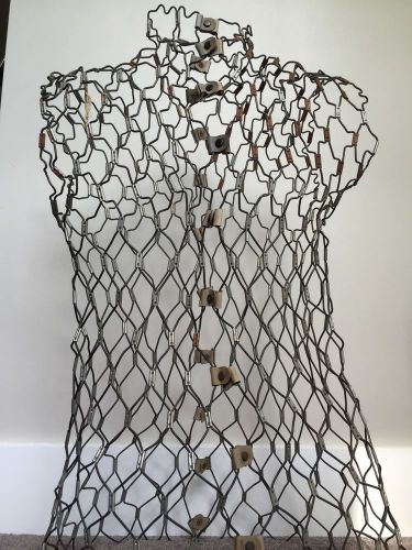 Vintage Wire Metal Dress Form Display 30&#034; tall