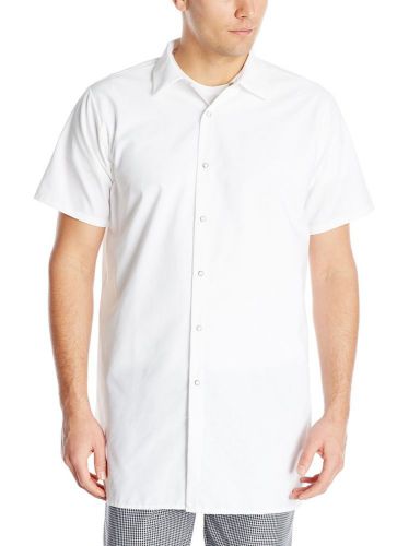 Chef DesignsMen&#039;s Spun Poly Long Cook Shirt White Short Sleeve XL