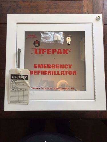 Free ship lifepak aed standard size cabinet audible alarm physio control for sale
