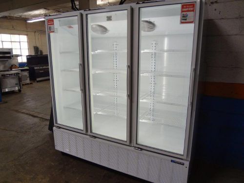 Ice cream freezer 3 door glass merchandizer for sale