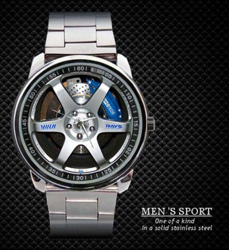 281 Wheels Rays TE37 Blue Caliper Sport Watch New Design On Sport Metal Watch