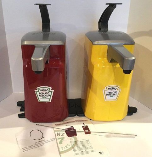 Heinz Keystone 1.5 gal Ketchup and Mustard Condiment  Dispensers with Base