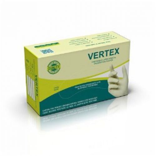 Vertex Premium disposable latex medical examination gloves 100 Pcs medium