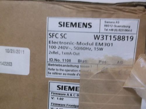 SIEMENS W3T158819 SFC SC ELECTRONIC-MODUL *NEW IN A BOX*