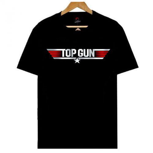 Top Gun Logo Mens Black T-Shirt Size S, M, L, XL - 3XL