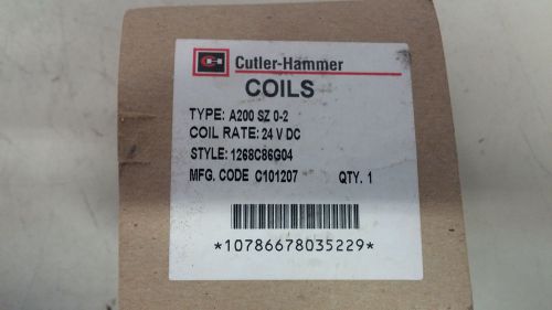 CUTLER HAMMER 1268C86G04 NEW IN BOX 24VDC COIL A200 C101207 SEE PICS #A63