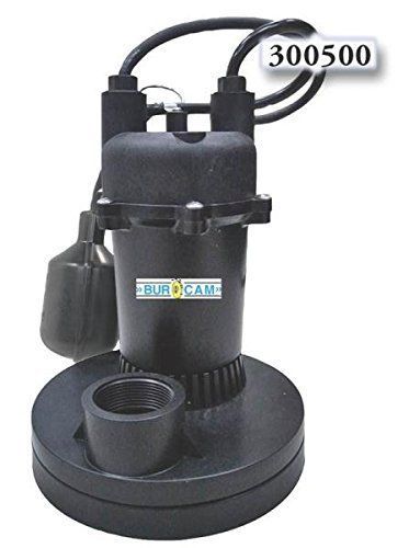 Burcam submersible sump pump float switch 1/3 hp noryl 115v model 300500 for sale