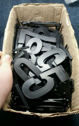 Black  4 &#034; inch Plastic Marquee Numbers
