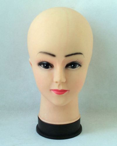 PVC Women&#039;s Manequin Head Hat Display Wig Torso PVC Eyelash Ears Stand Mold Wig