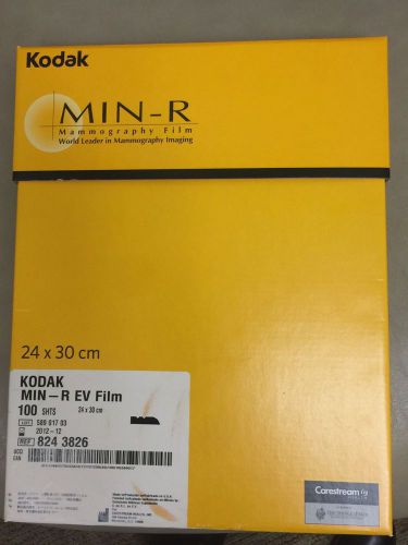 Carestream / Kodak Min-r Ev Film Mammography 100 Sheets 24x30 Cm Expired
