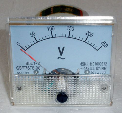 AC 250V Voltmeter 85L1 Mechanical Analog Panel Meter Voltage measuring AC 0-250V