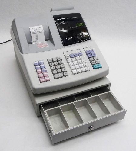 Sharp xe-a21s electronic cash register thermal printer point-of-sale system+key for sale