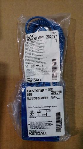 Tyco Kendall Filac Fastemp 202027 Oral Thermometer &amp; Blue ISO Chamber 202090