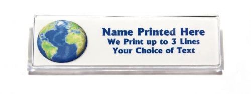 World Earth Custom Name Tag Badge ID Pin Magnet for Sales Travel Agent