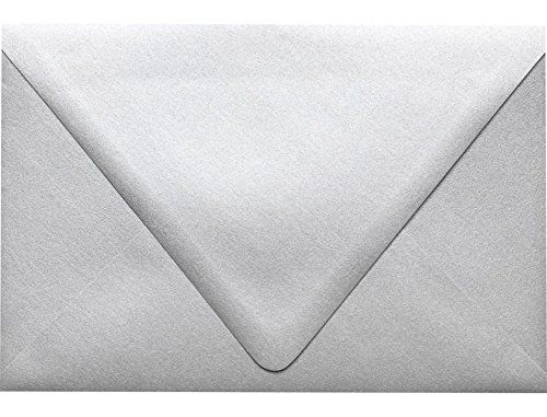 Envelopes.com 6 x 9 Booklet Contour Flap Envelopes - Silver Metallic (50 Qty.)
