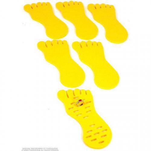 6 Toe Ring Holder Yellow Foam Foot Body Jewelry Display