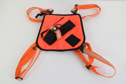 Bee Chest Pro Radio UHF Harness Pack Safety Hi Vis Orange Reflective MADE IN USA