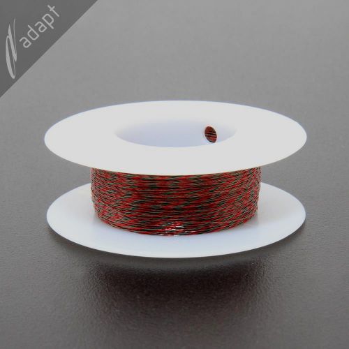 Twisted magnet wire, 2x#36, red/green, HPN, MW28, 100 ft, 54TPF, LED wire, 2/36
