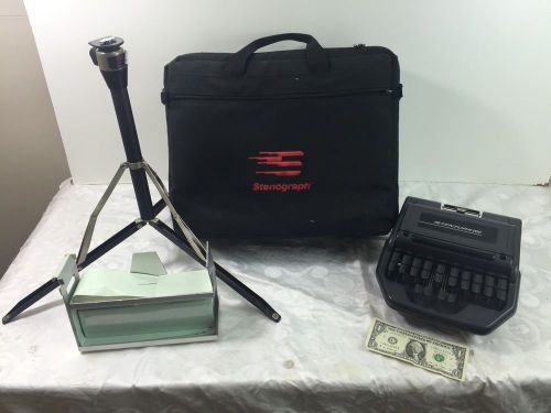 Stenograph Stentura 200 with Case, Stand, Paper and Feeder Tray