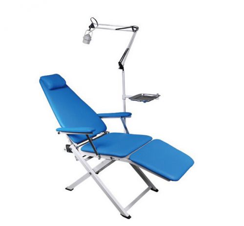Dental portable foldable chair with led light and tray 34.2 x 19.7 x78.7 inches for sale