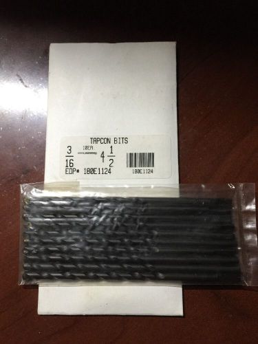 3/16&#034; x 4 1/2&#034; carbide tip masonry drill bit for tapcon anchors (qty.10) for sale