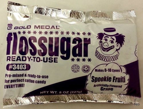 Floss Sugar GRAPE - Spookie Fruitie - 8 OZ Cotton Candy Concessions Ounces Gold