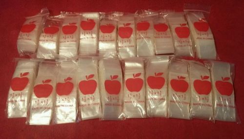 1.5&#034;x 1.5&#034; Ziplock Bags Mini 1010 Apple  Reclosable Zip Seal Baggies 2000 Pcs