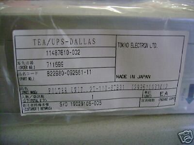 NEW TOKYO ELECTRON B22980 092561 11 FILTER UNIT 2T110STB31