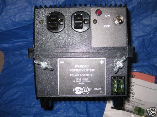 NOS Tripp-lite,12Volt inverter PV400FC,CONVERT 12v DC to 110 Volt AC