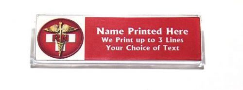 Nurse rn caduceus custom name tag badge id pin magnet for registered nurses for sale