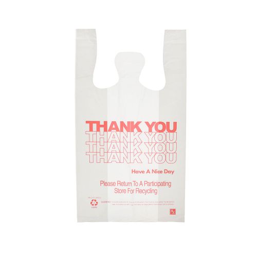 Royal 10&#034; x 5&#034; x 18&#034; Thank You Bags - 1/8 Thick, Package of 1,000, RPTYB8