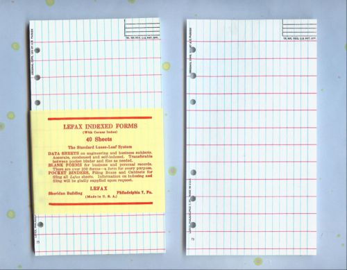 Lefax Paper 40 Sheets #73 13 Horizontal Columns Filofax Personal Compatible