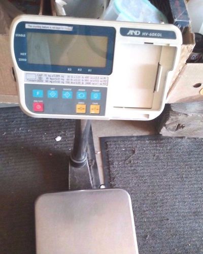 A&amp;d hv-60kgl 150 x 0.05lb portable bench scale ntep parts counting rs-232 for sale