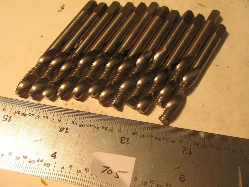 12 pc 12-28 S.T. Co. 2 Spiral Flute Tap GH3 HS Modified to Bottom Tap (705)