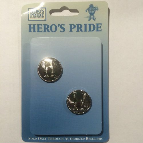 Heroes Pride 4451N Nickel Plated 2 Horns Parallel Collar Insignia
