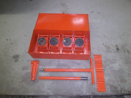 Multiton heavy equipment moving casters lightly used