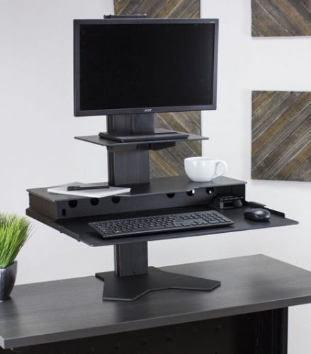 Duke standing desk converter single monitor platform new pickup sale for sale