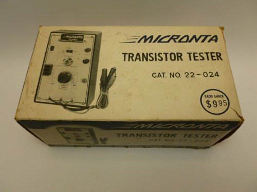Vintage Micronta 22-024 Transistor Tester Meter Made in Japan Radio Shack Tandy