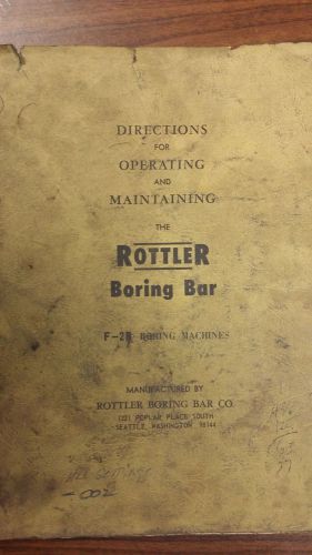 Rottler F-2B Boring Bar Operating Manual
