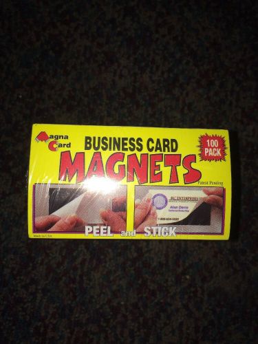 100 Self-adhesive Peel-and-stick Business Card Size Magnets. NIP