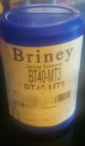 Briney tooling systems bt40-mt3 morse taper adapter for sale