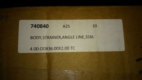 Sani-Matic Sanitary Angle-Line 36&#034; Strainer #740840 Complete Assembly